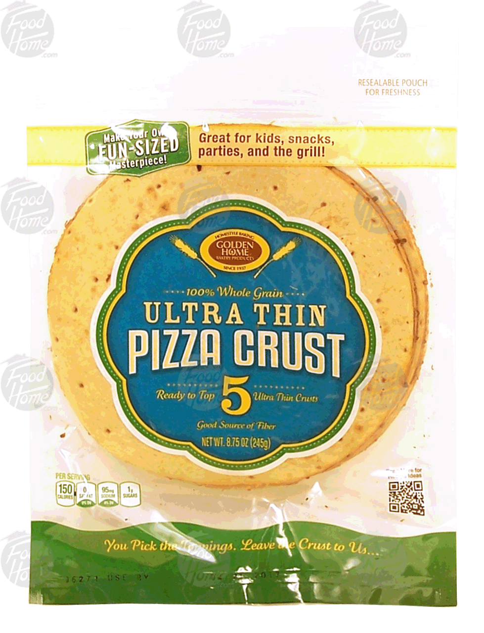 Golden Home Bakery Products ultra thin pizza crust, 5-count Full-Size Picture